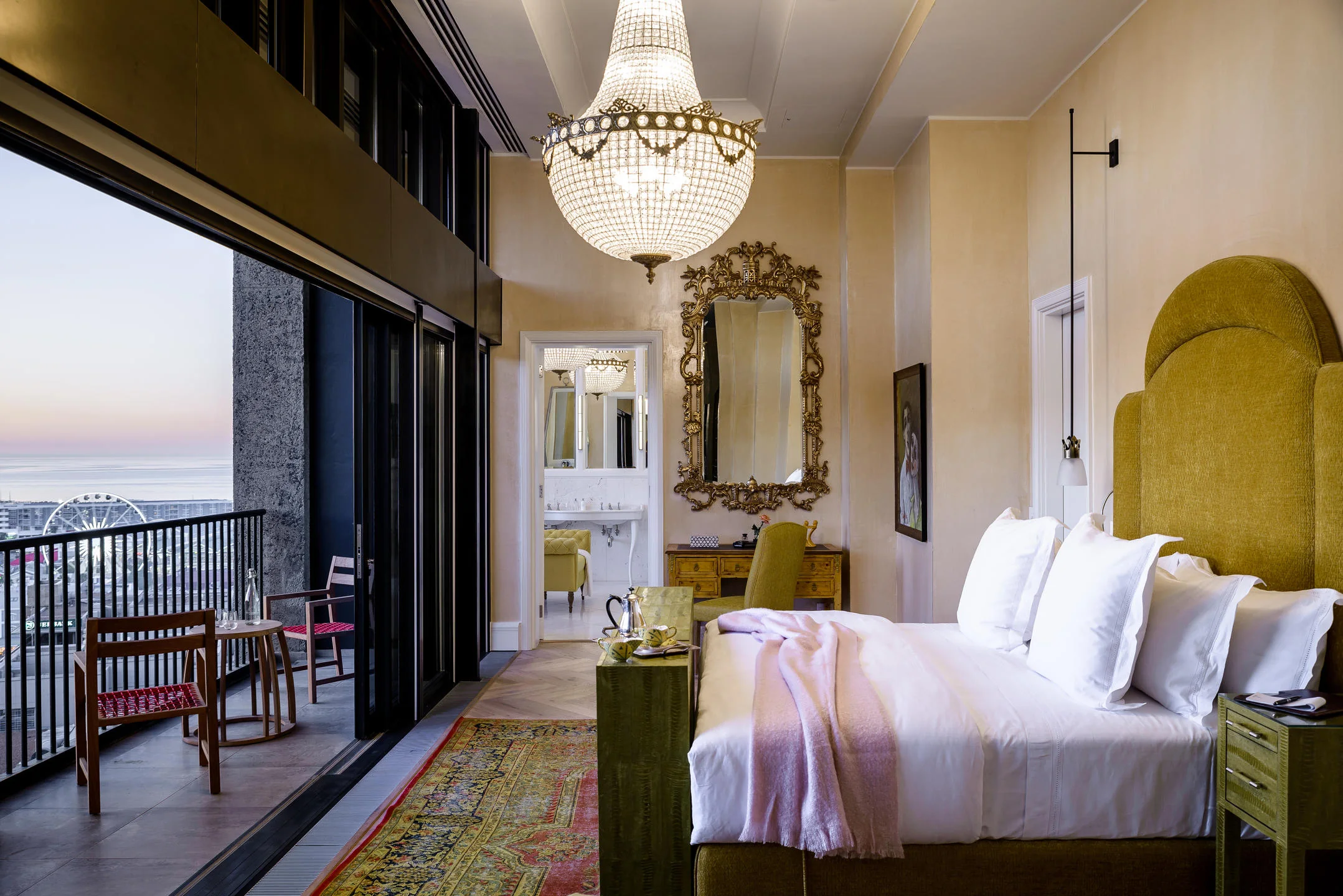 The Penthouse bedroom at The Silo Hotel